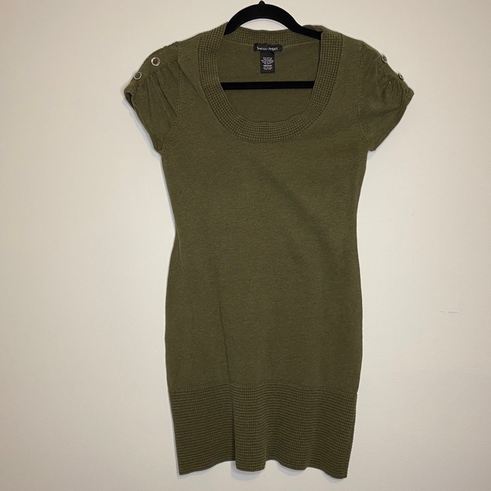 Olive green Sweater Dress